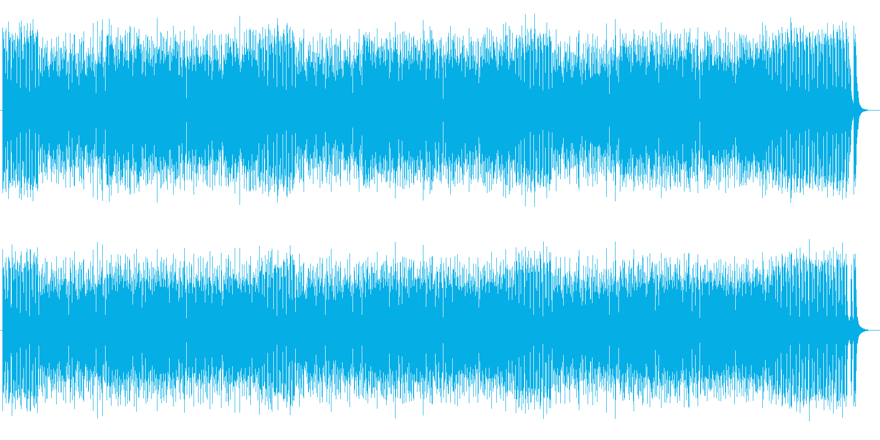 明るく爽やかなミュージックの再生済みの波形