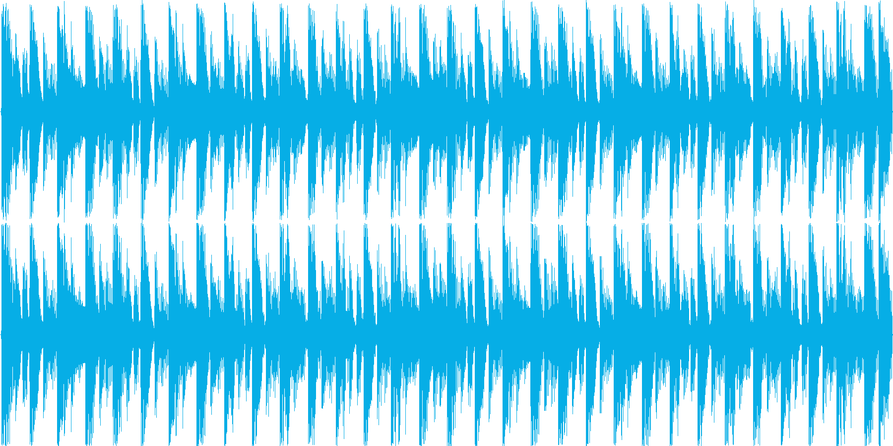 ハウスのリズムを基本にした楽曲です。の再生済みの波形