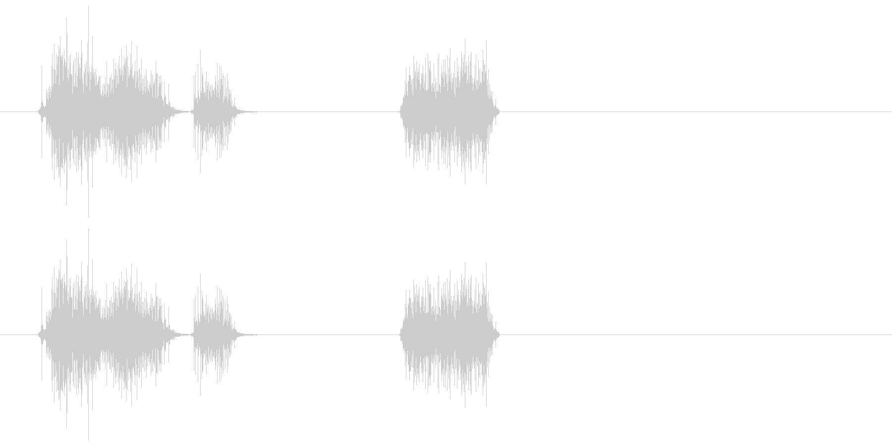 158 紙をやぶる音の未再生の波形