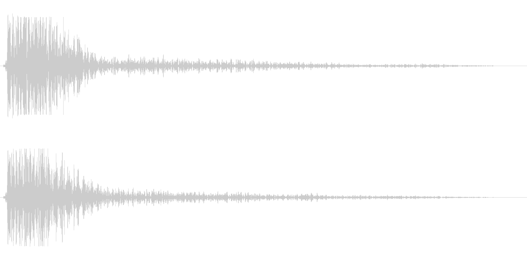 ドゥオーン(低音の打撃音と反響音)の未再生の波形