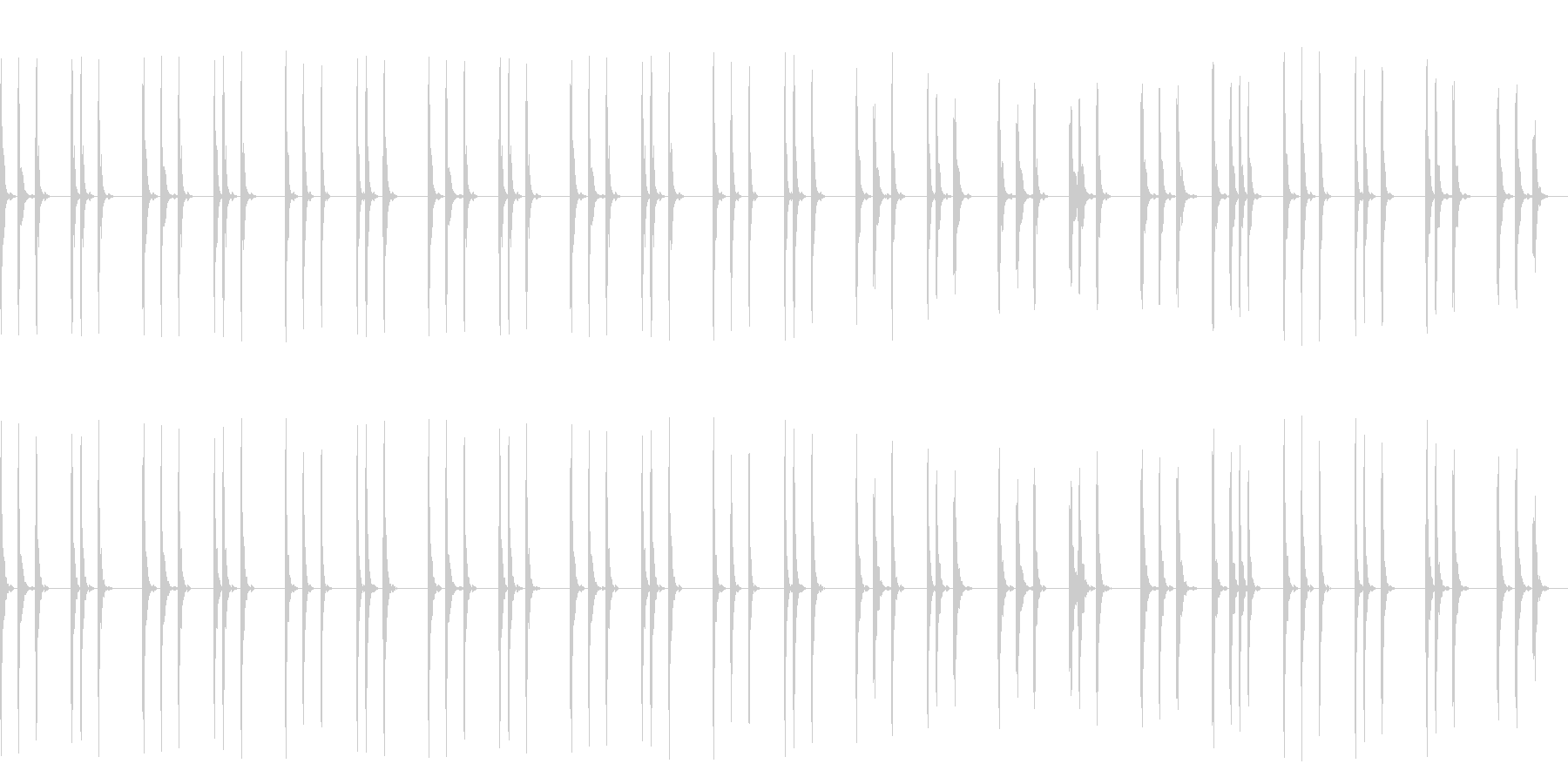 まったりしたクリケットの曲の未再生の波形