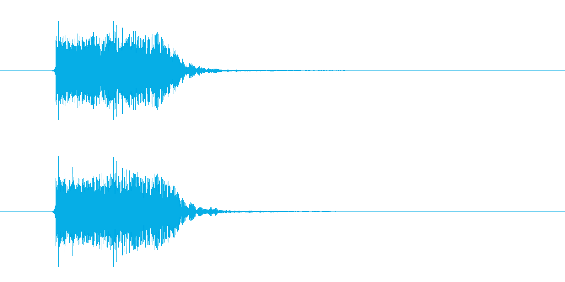 激しいギター音(弦、弾く)の再生済みの波形