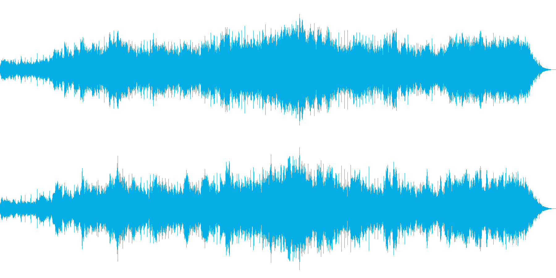 幻想的なニューエイジ音楽の再生済みの波形
