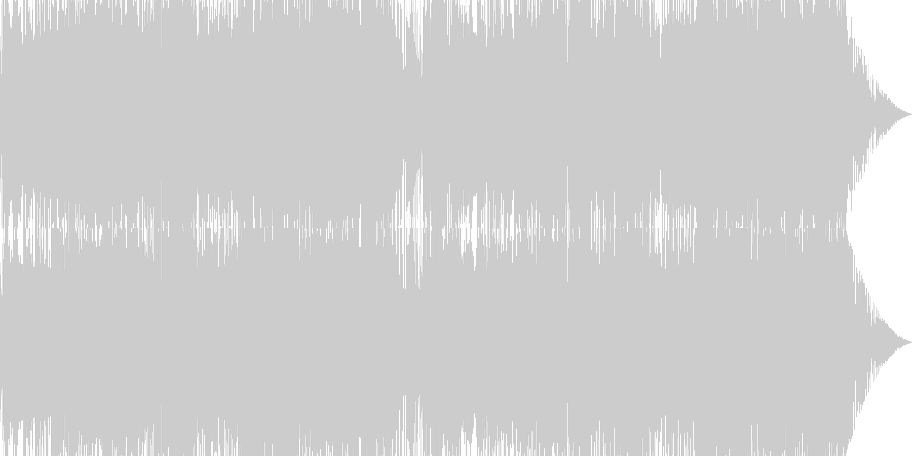 メタルっぽい勇壮な曲の未再生の波形