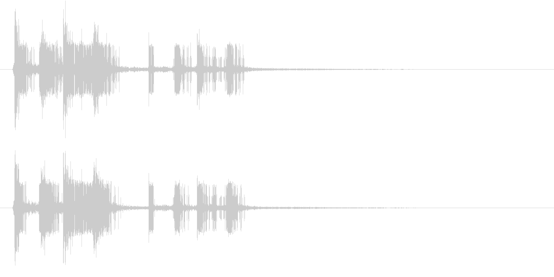 バシバシ(何かを消す音)の未再生の波形