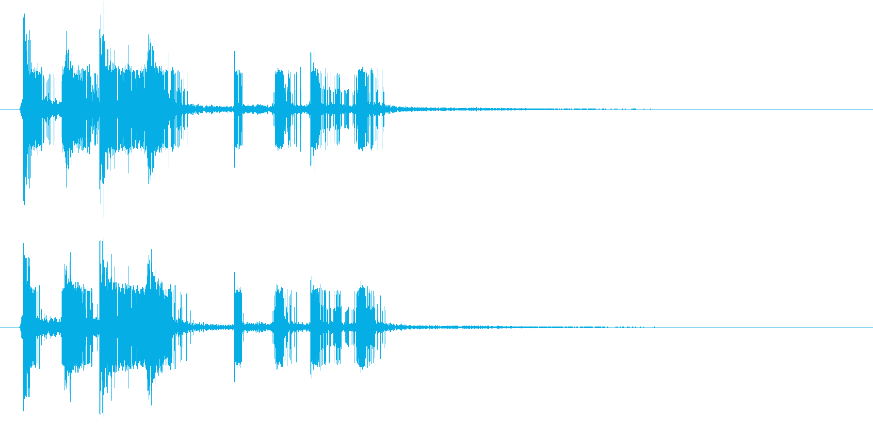 バシバシ(何かを消す音)の再生済みの波形