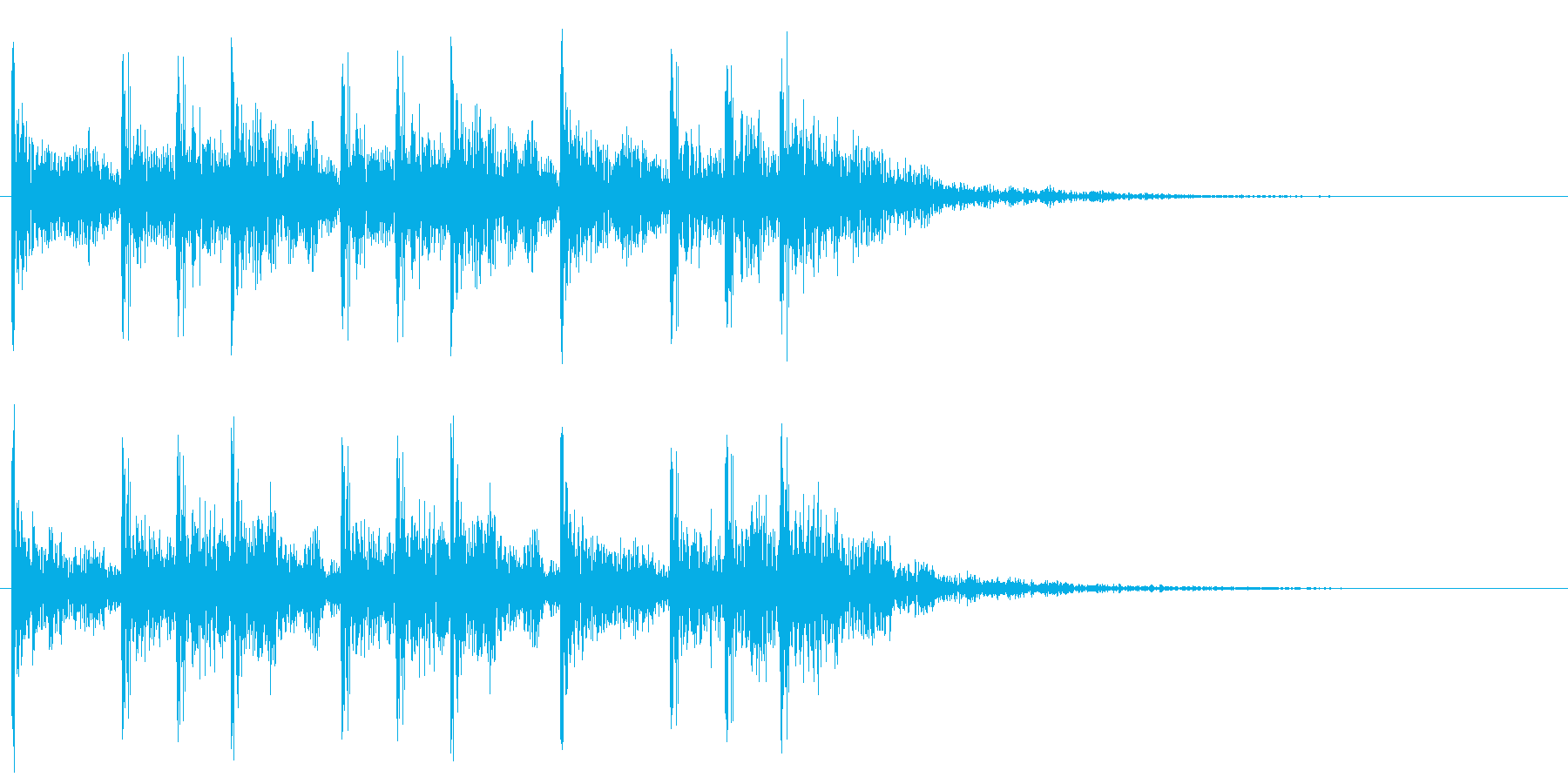 ティンパニのクリア 切替 場面転換音の再生済みの波形