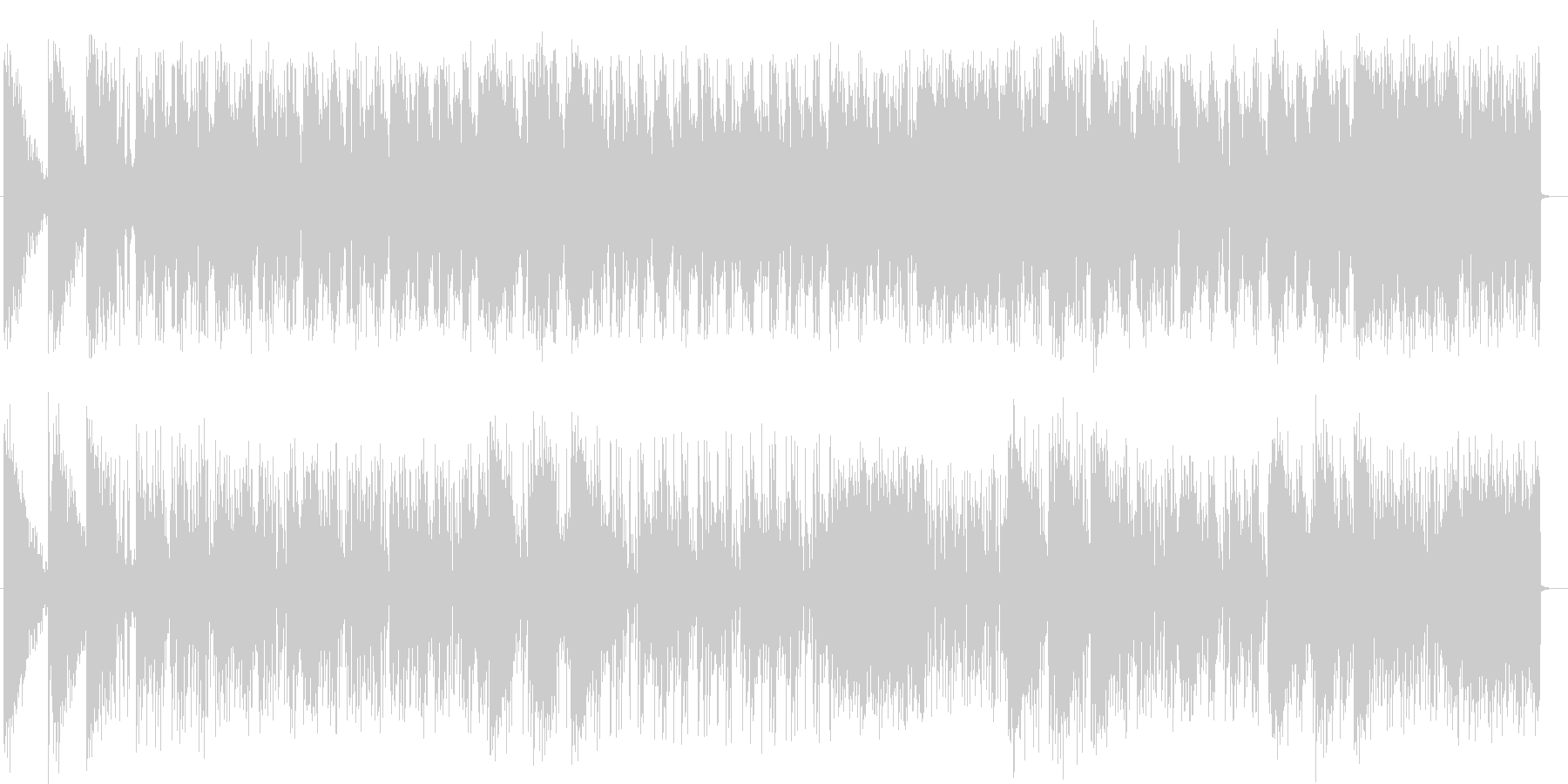 ギターと人工的なキック音がかっこいい楽曲の未再生の波形