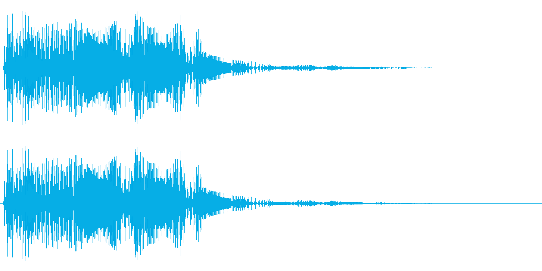 ブヨンヨン・・。はね返る・揺れる音(低)の再生済みの波形