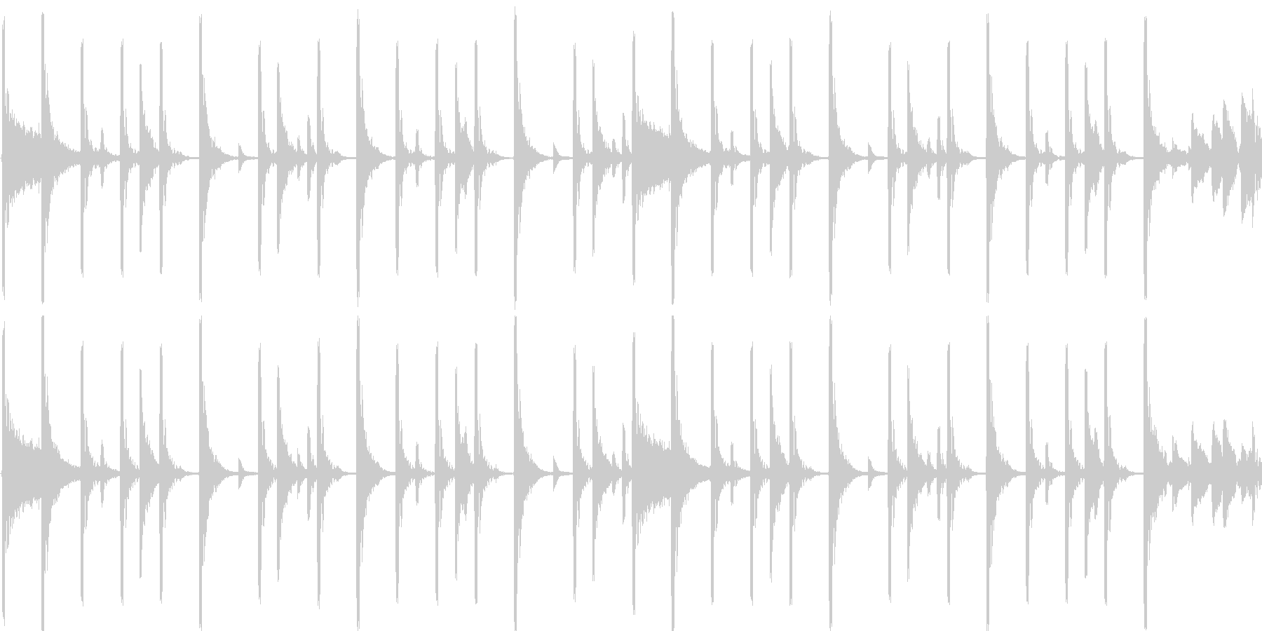 ロックのドラムをイメージした楽曲です。の未再生の波形