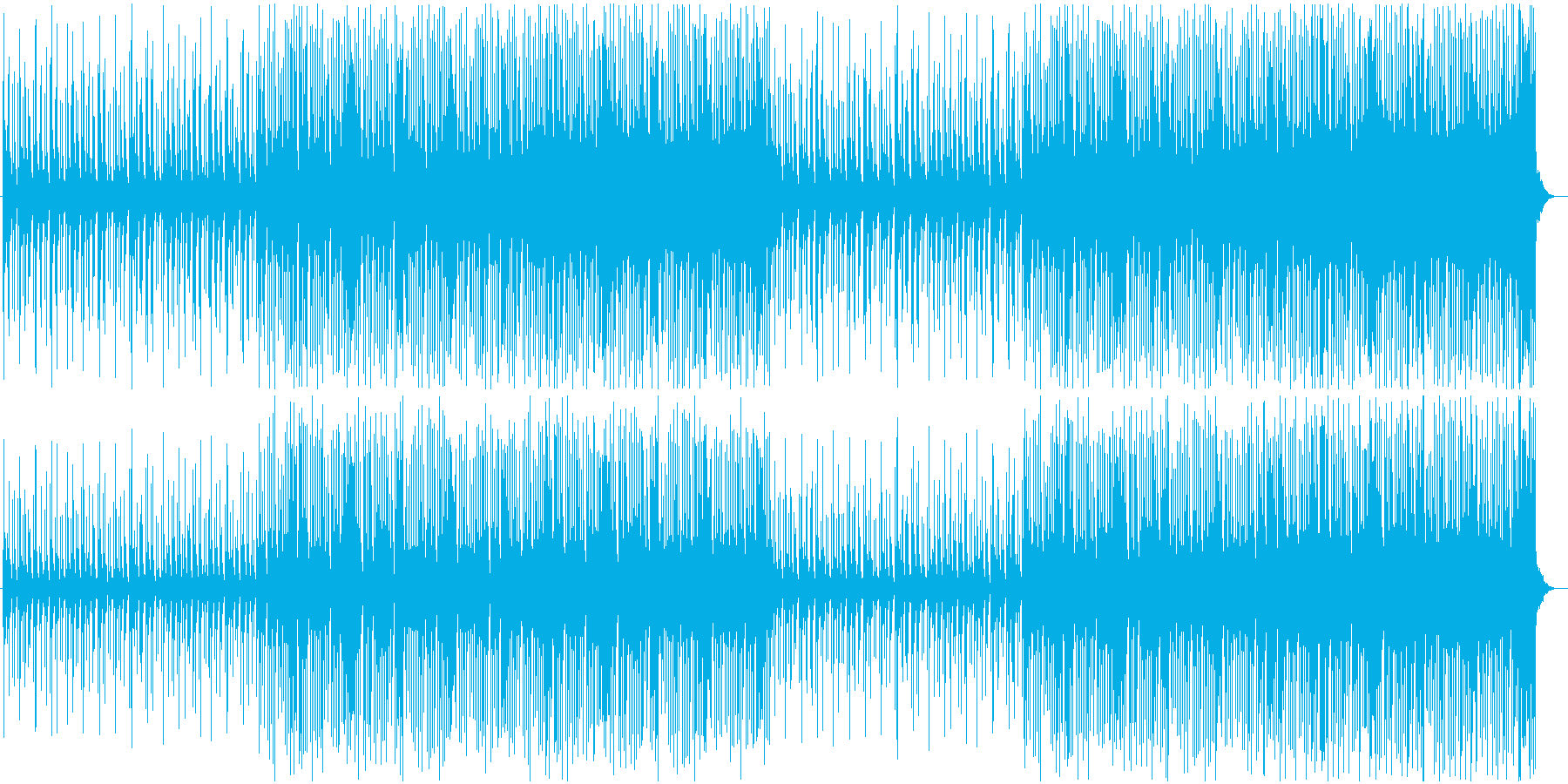 クリスマスが近づいてくるようなCM曲の再生済みの波形