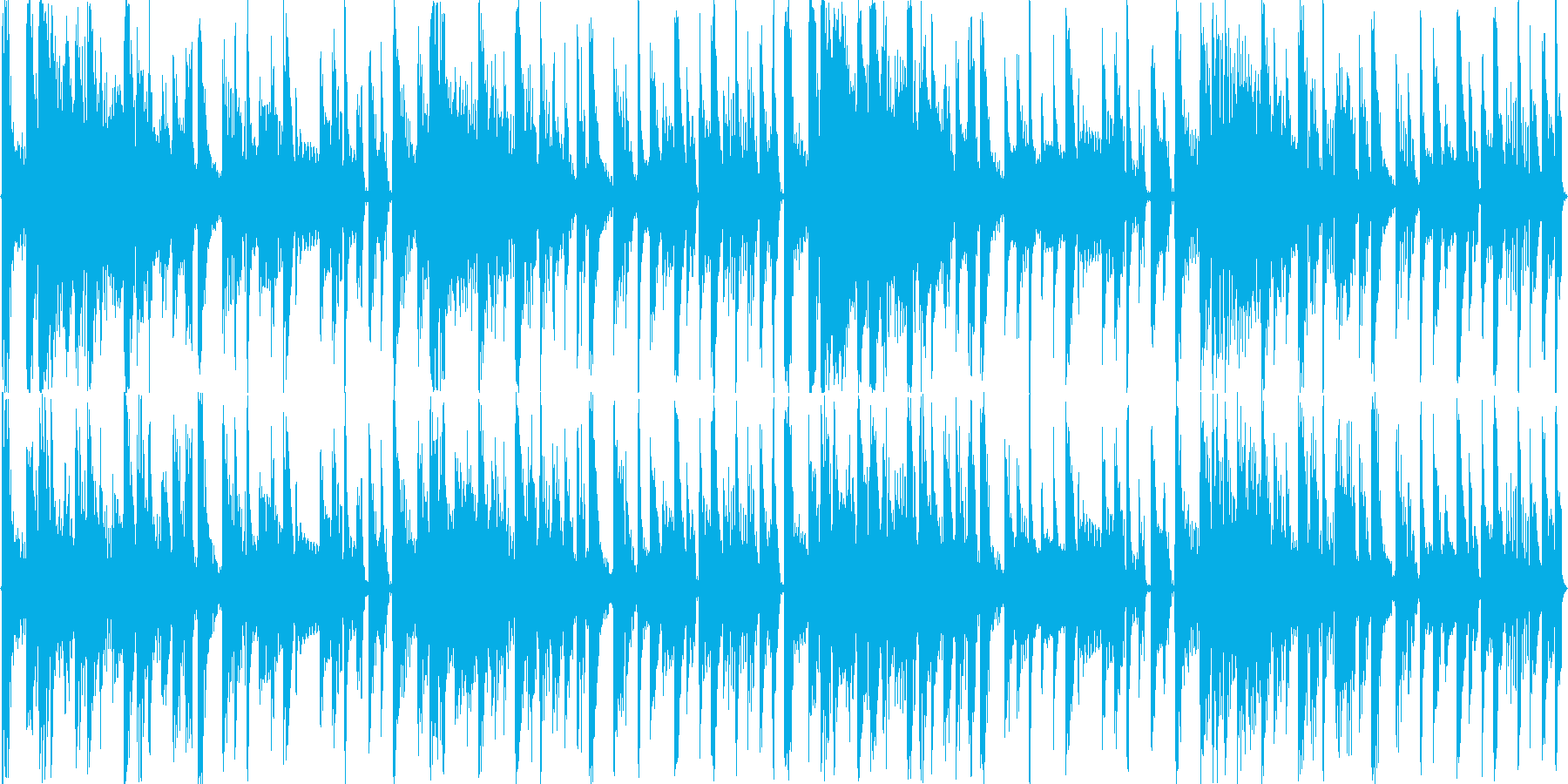 空間的な音響を駆使したループ楽曲です。の再生済みの波形