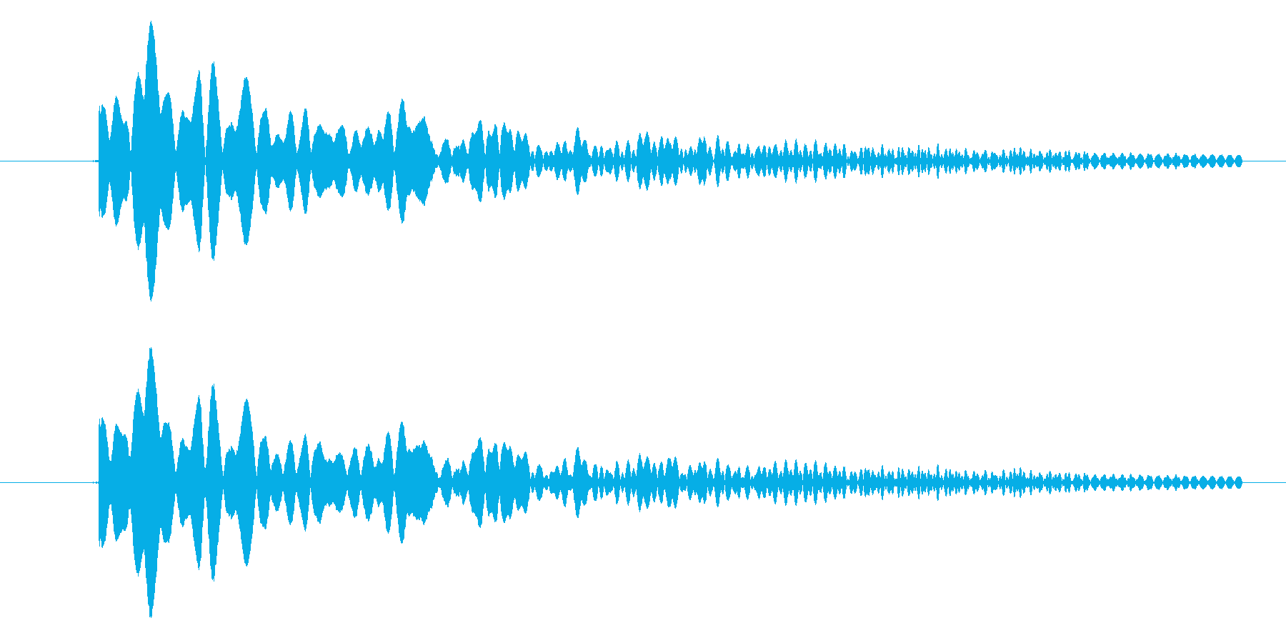 ピッという短いボタン音です。の再生済みの波形
