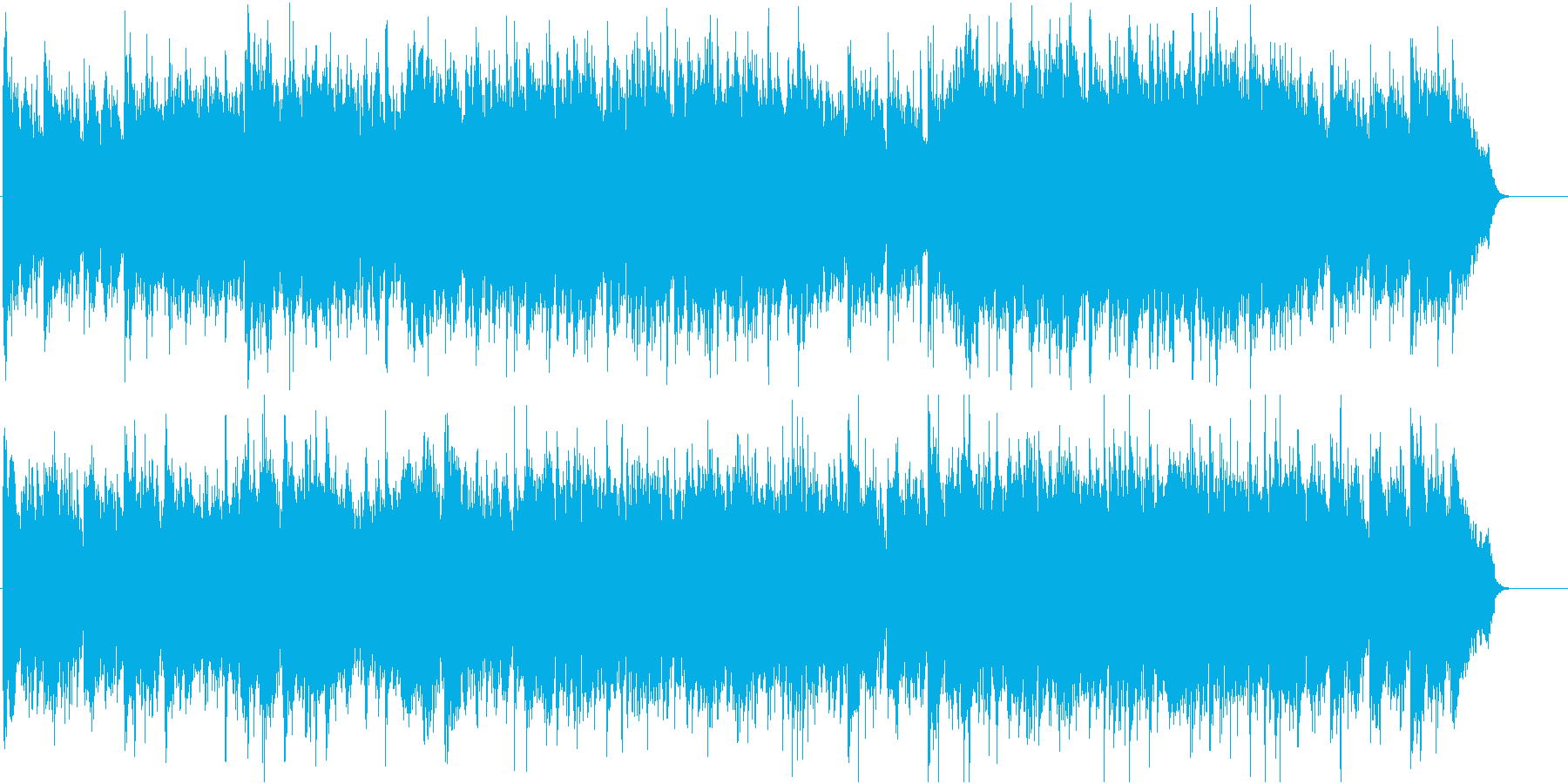 草原や故郷を思わせるゆったり優しいBGMの再生済みの波形