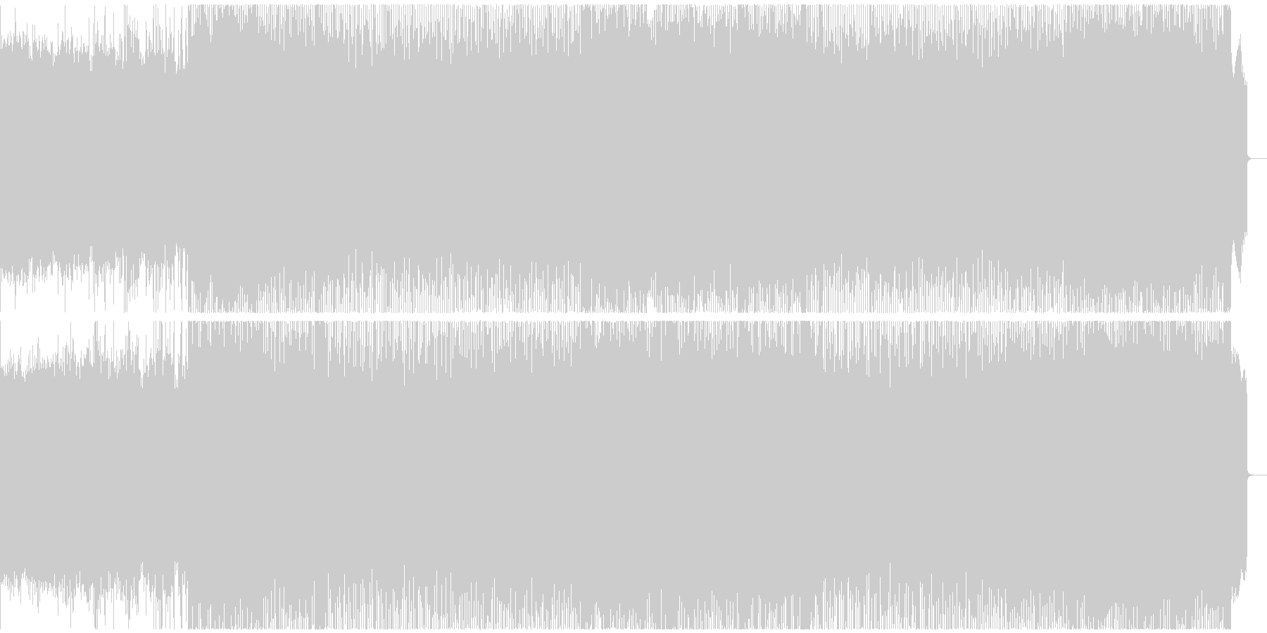 アツいリードと迫力のパワーメタル系BGMの未再生の波形