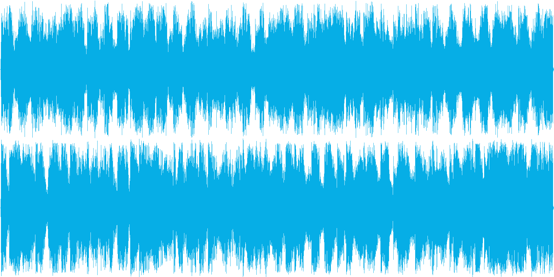 混沌としたリズムを基本にした楽曲です。の再生済みの波形