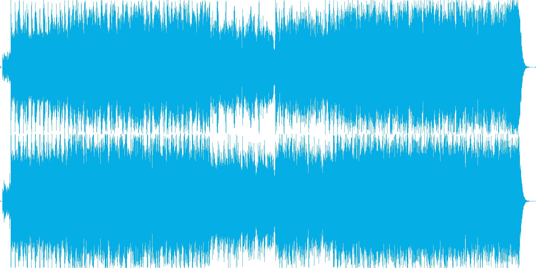 時代劇のオープニング風の勇壮な和風曲の再生済みの波形