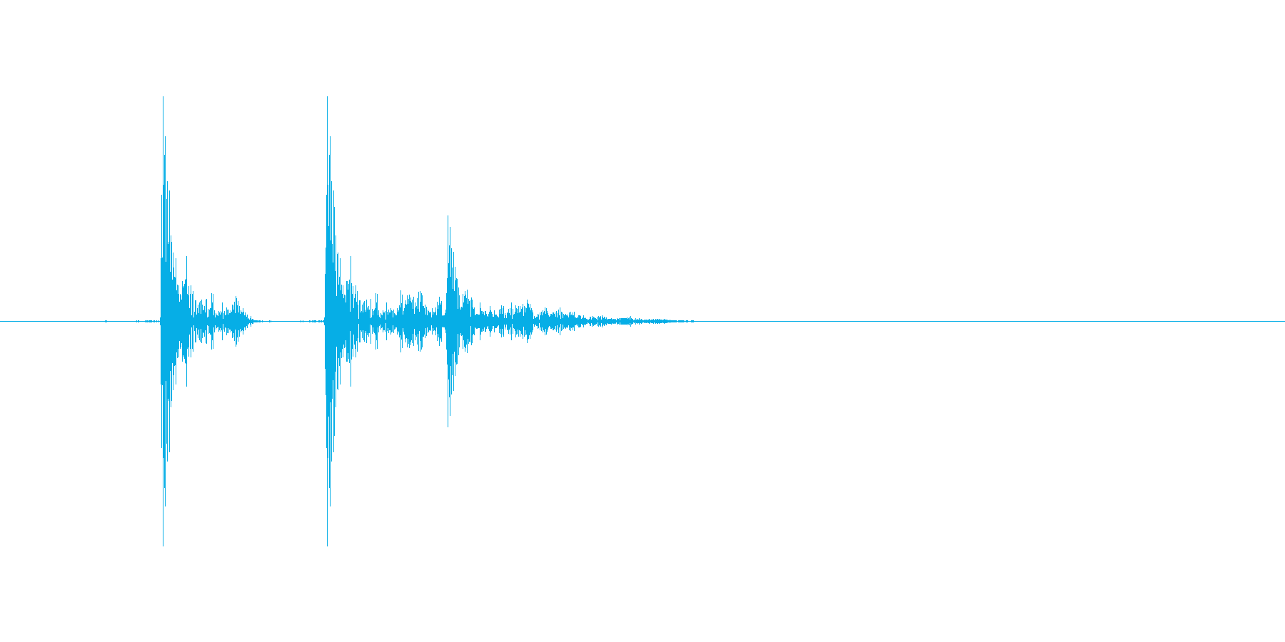 クリック音やカーソル移動音。「カッ」の再生済みの波形