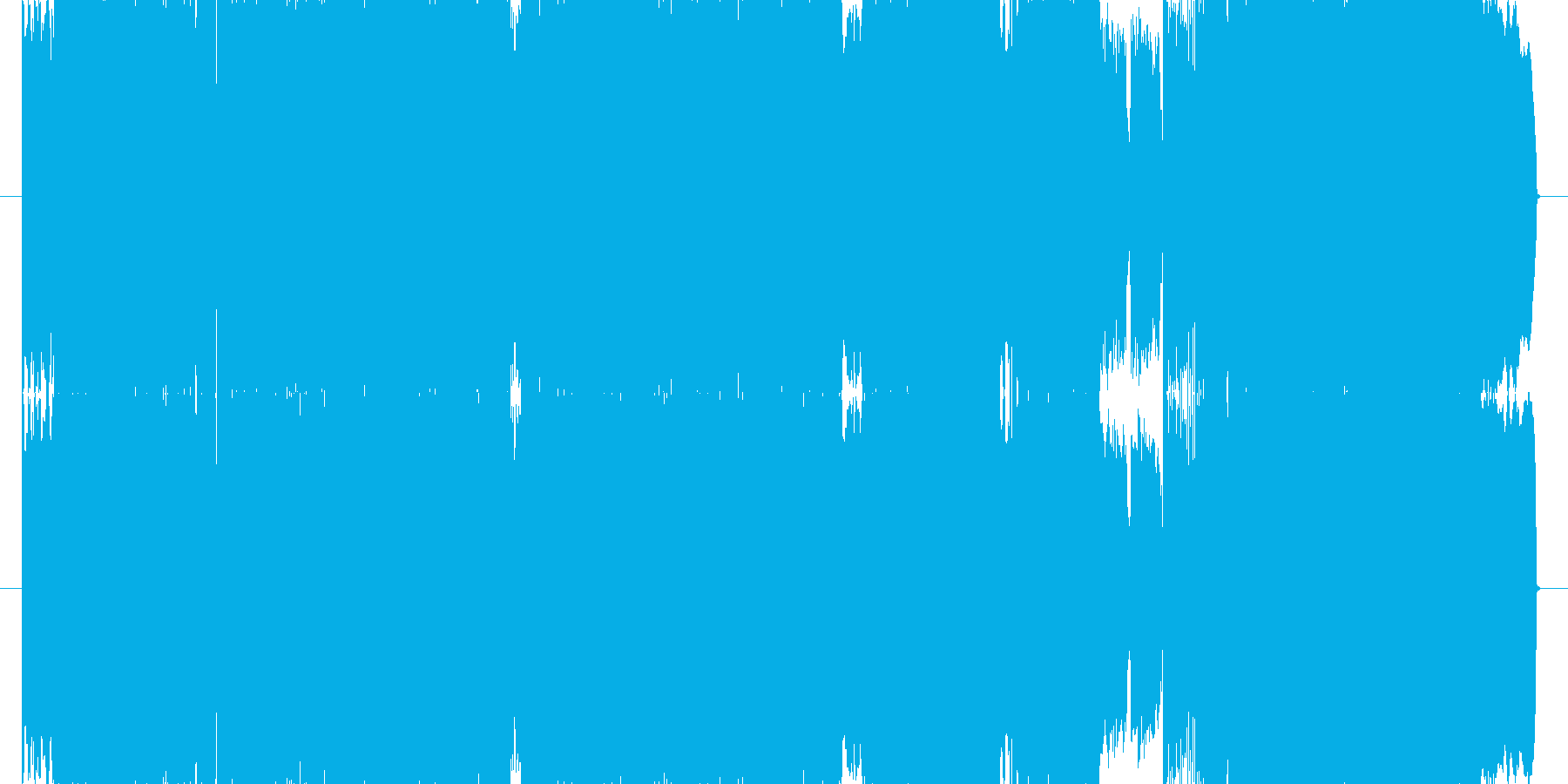 疾走感のあるロックチューンの再生済みの波形