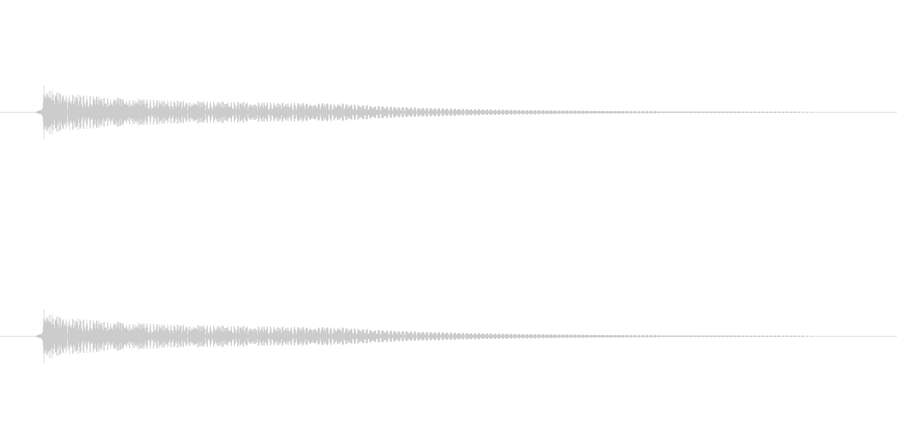 壷(つぼ)を叩いたときのような音の未再生の波形