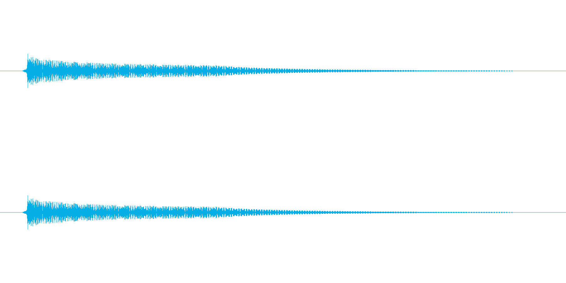 壷(つぼ)を叩いたときのような音の再生済みの波形