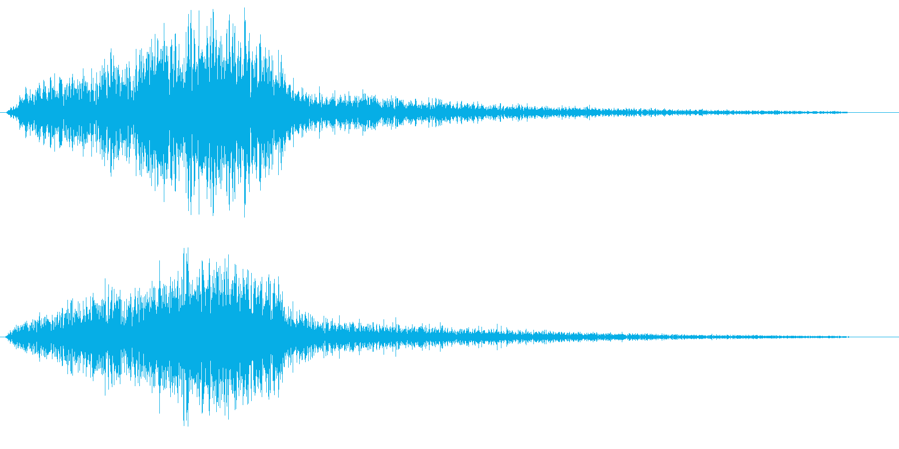 シュワー(圧縮空気が勢いよく出る音)の再生済みの波形