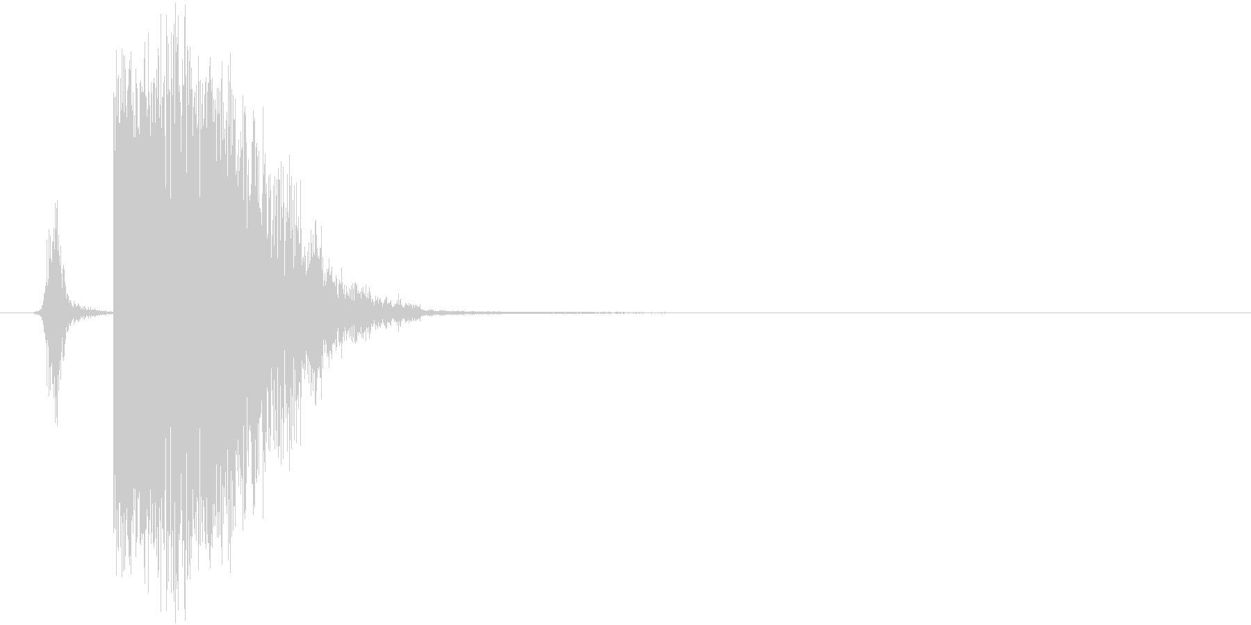 打撃音_勢いのある重めの一発の未再生の波形