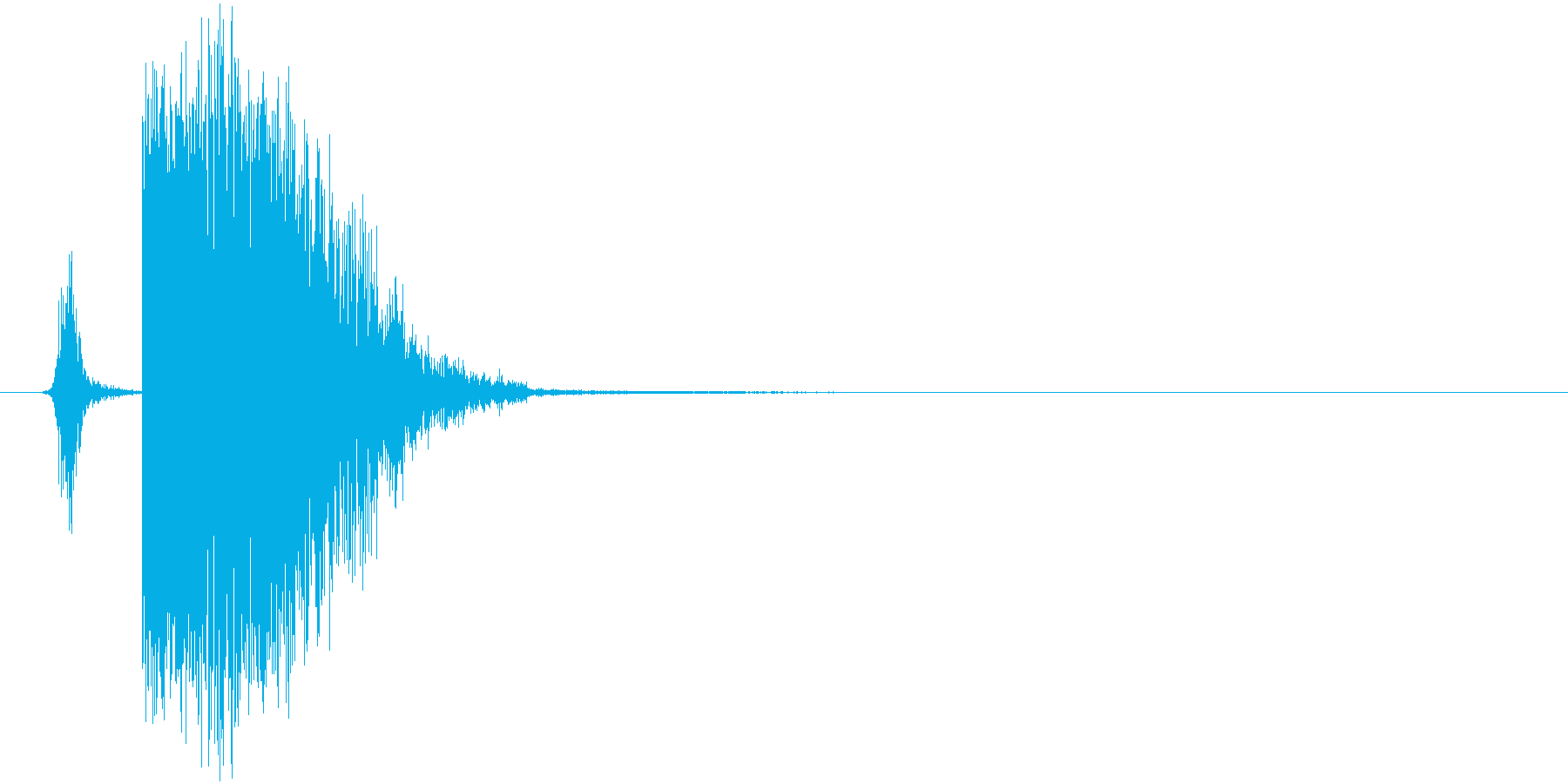 打撃音_勢いのある重めの一発の再生済みの波形