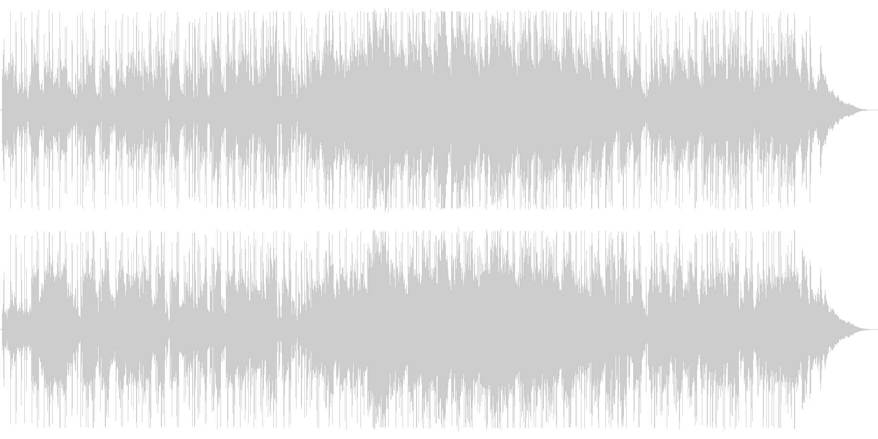 ゆったり爽やかな風に吹かれるような曲の未再生の波形