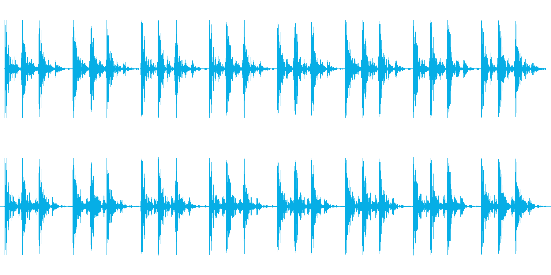 馬の走る音 ギャロップ 駆け足 足音 蹄の再生済みの波形
