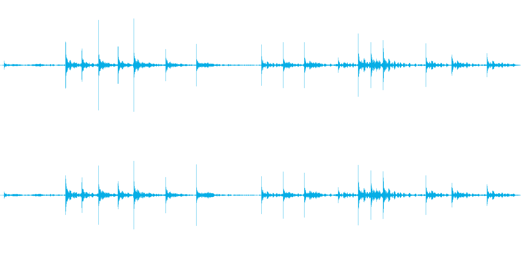 黒板にチョークで文字を書くときの音ですの再生済みの波形