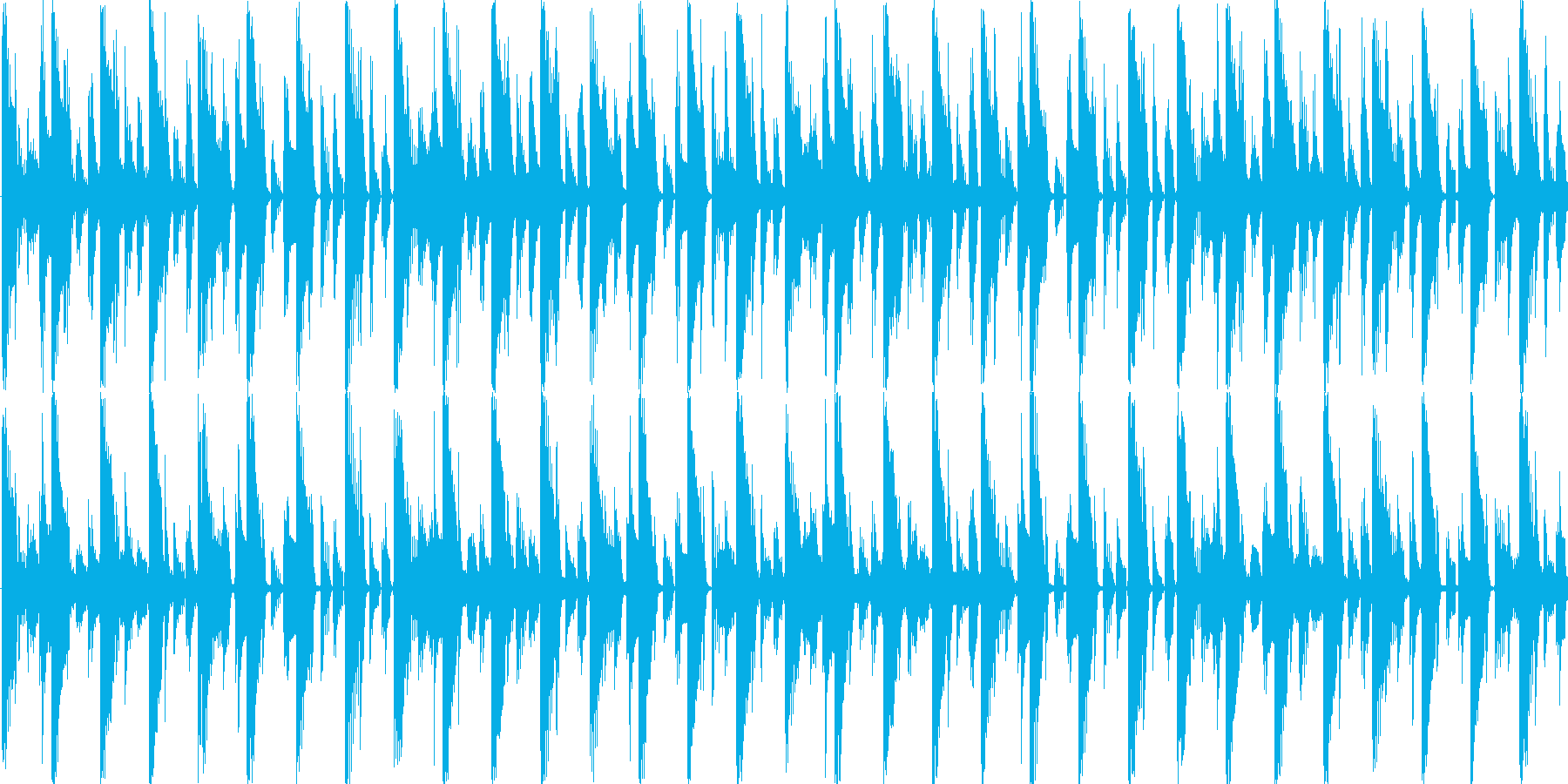 リズムを強調した楽曲です。の再生済みの波形