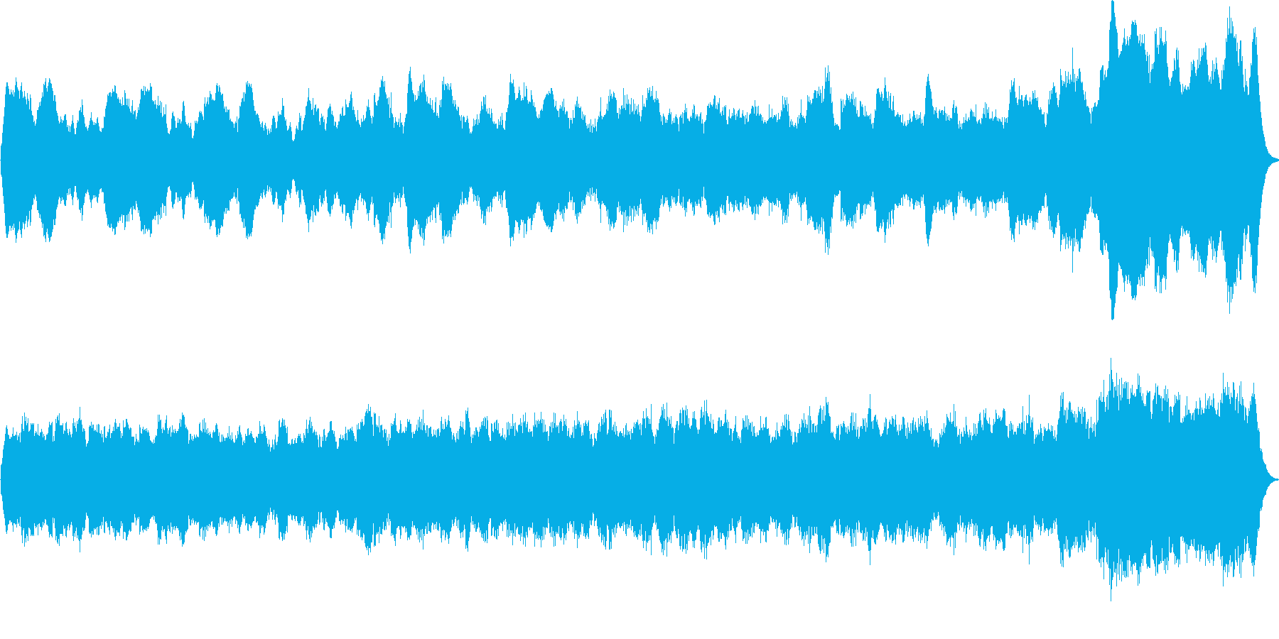 パイプオルガンの曲です。50秒 荘厳の再生済みの波形