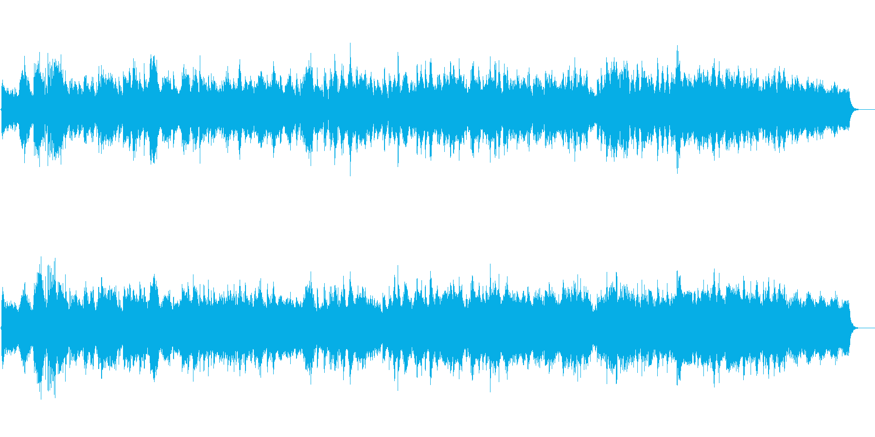 環境音楽(繊細で優雅な感じ)の再生済みの波形