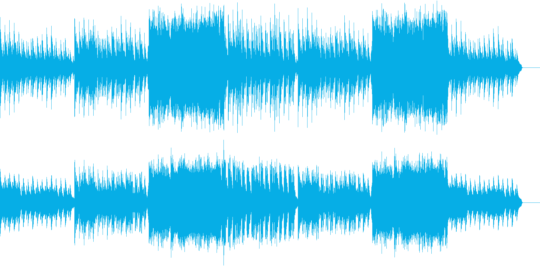 悩みや不安を表現している曲の再生済みの波形