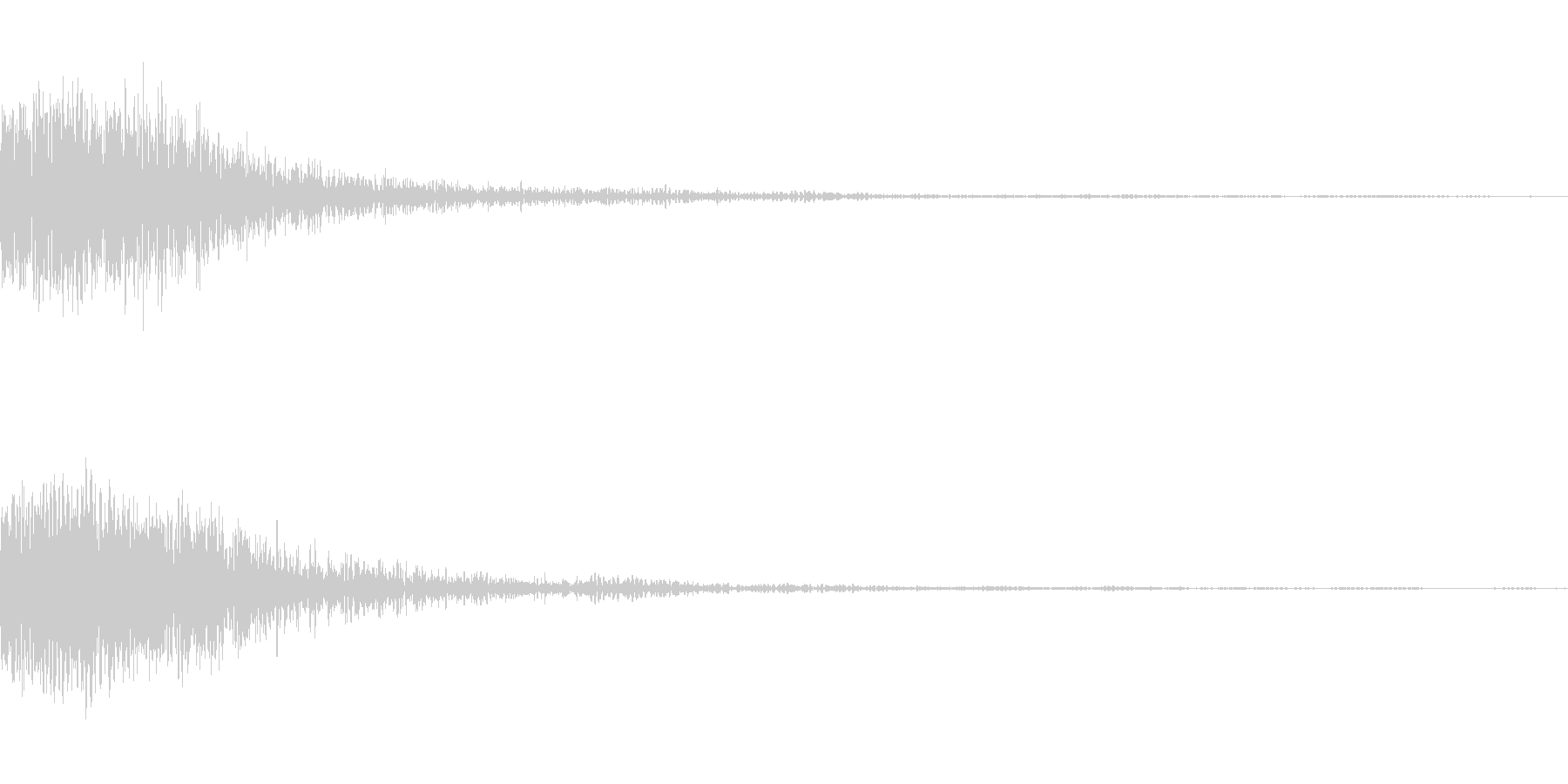 バーン!(発砲音)の未再生の波形