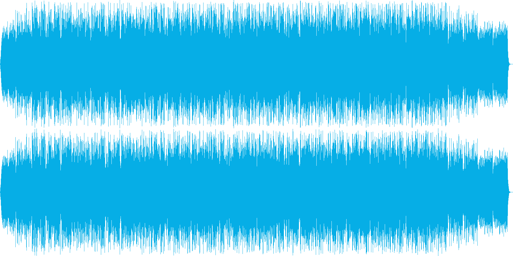 ピアノの躍動感を感じられる曲の再生済みの波形