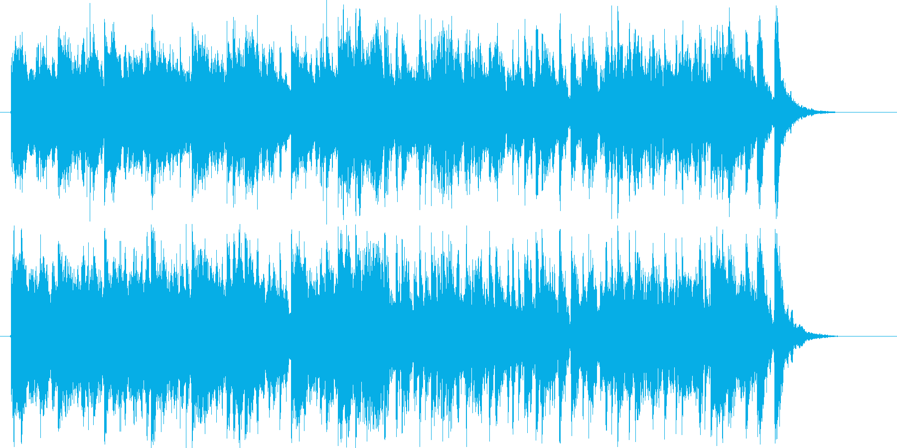 キラキラしたテンポいいシンセサイザーの曲の再生済みの波形