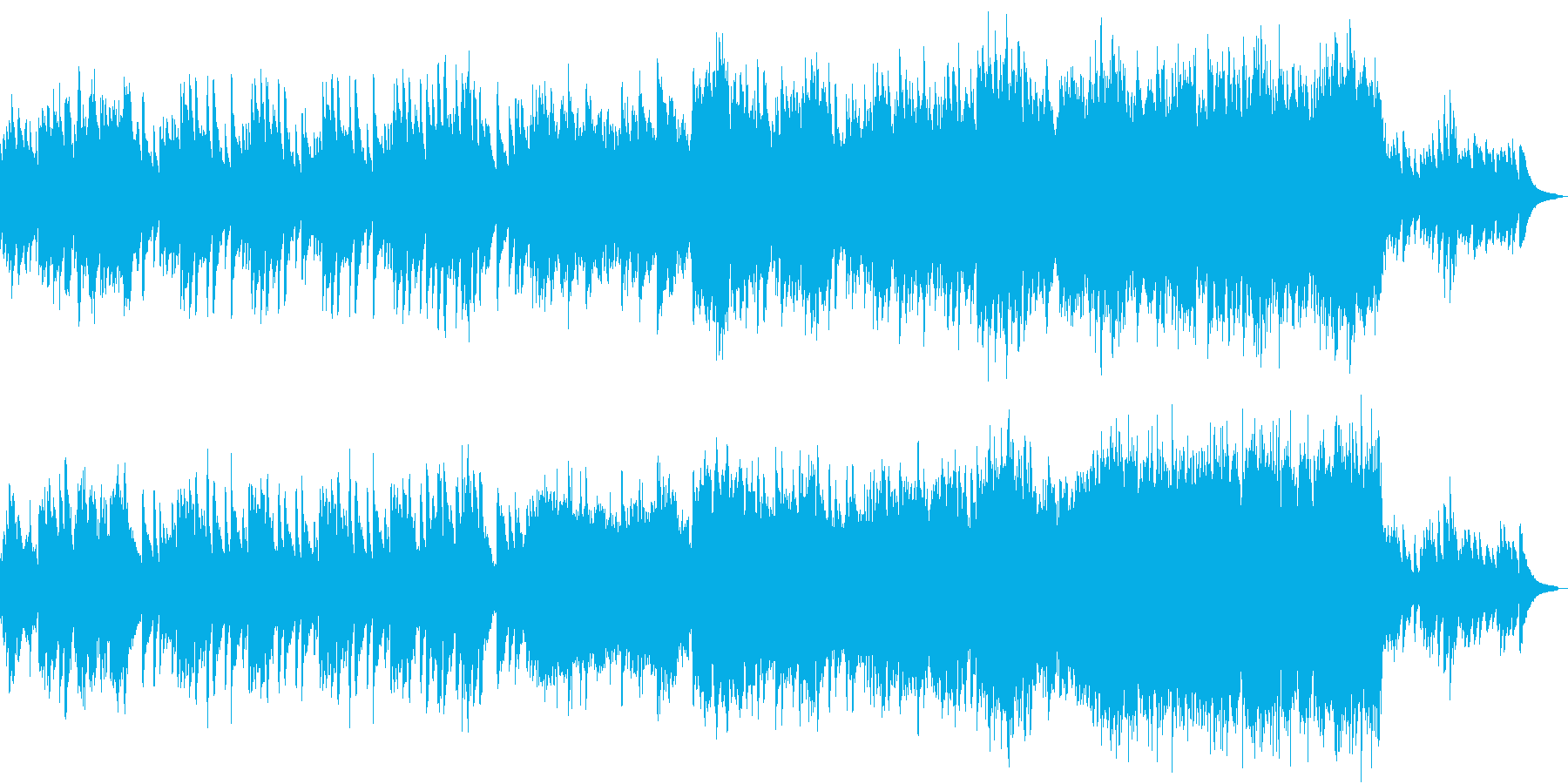 ケルトっぽい哀愁のあるBGMの再生済みの波形