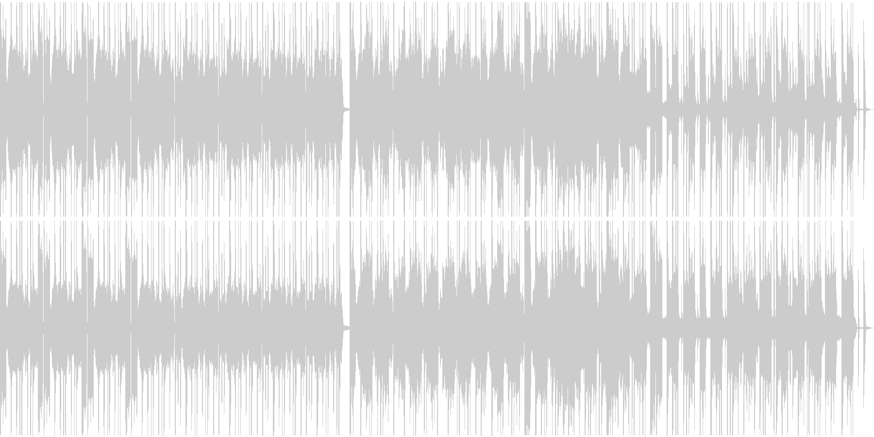 真面目なイメージの短い尺のループ楽曲の未再生の波形