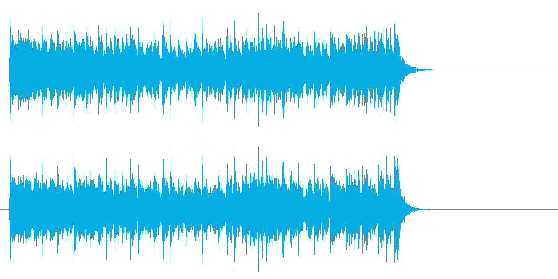 感動の終わりを迎える楽曲(サビ)の再生済みの波形
