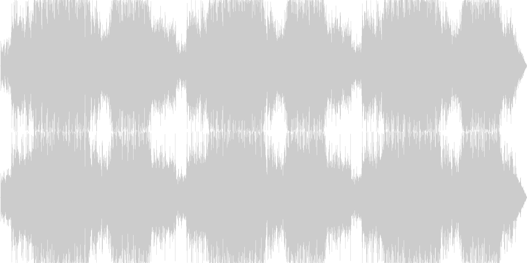 勇壮で爽やかなオーケストラ曲の未再生の波形