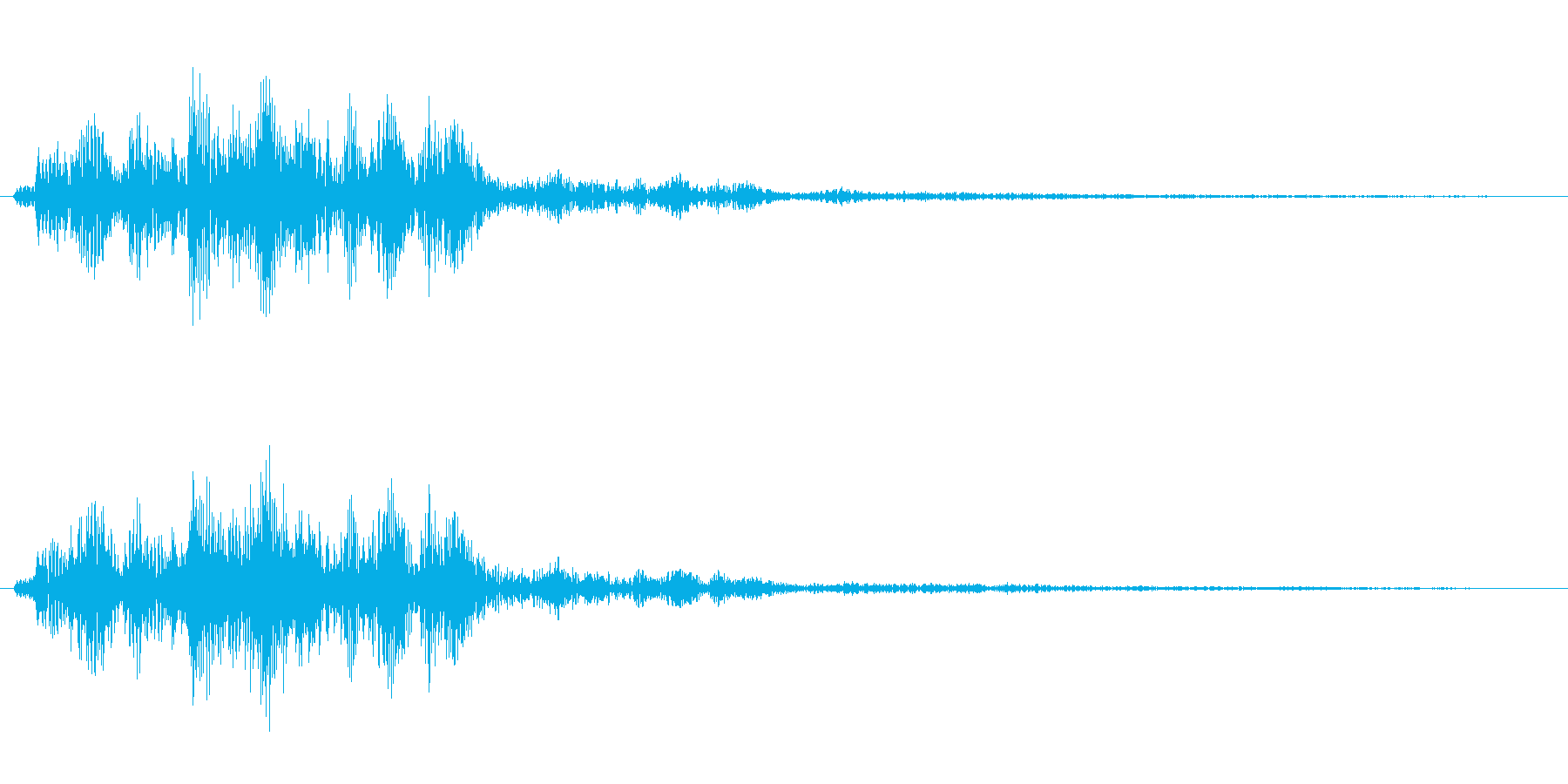決定音(サイバー感のある音)の再生済みの波形