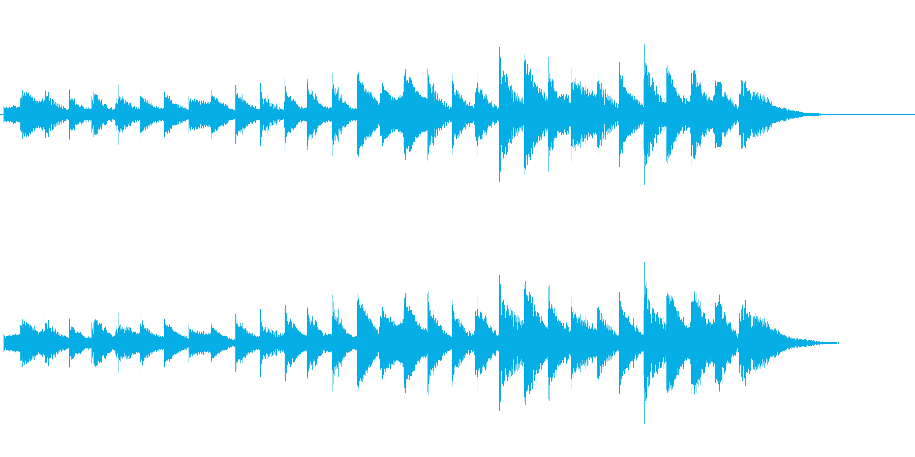 やさしい通知・案内音(低)の再生済みの波形