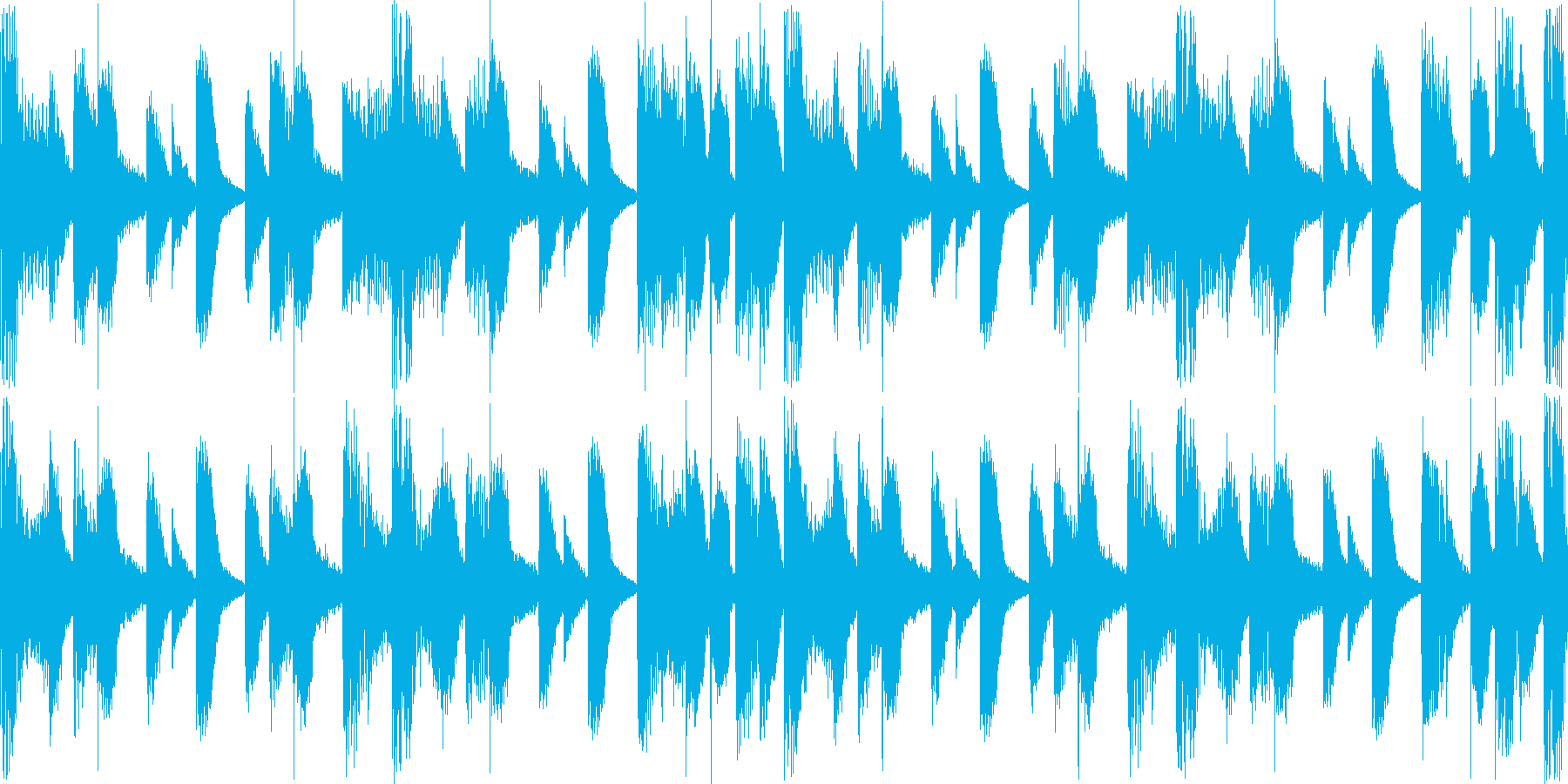 EDMデジタル系のリズムLoopの再生済みの波形