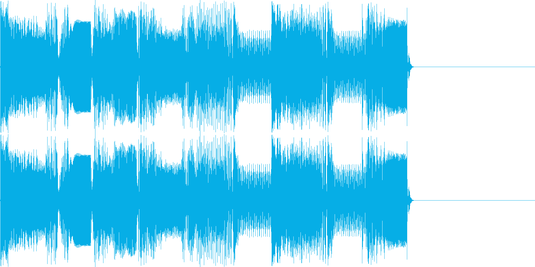サイバーな機械電子音の再生済みの波形