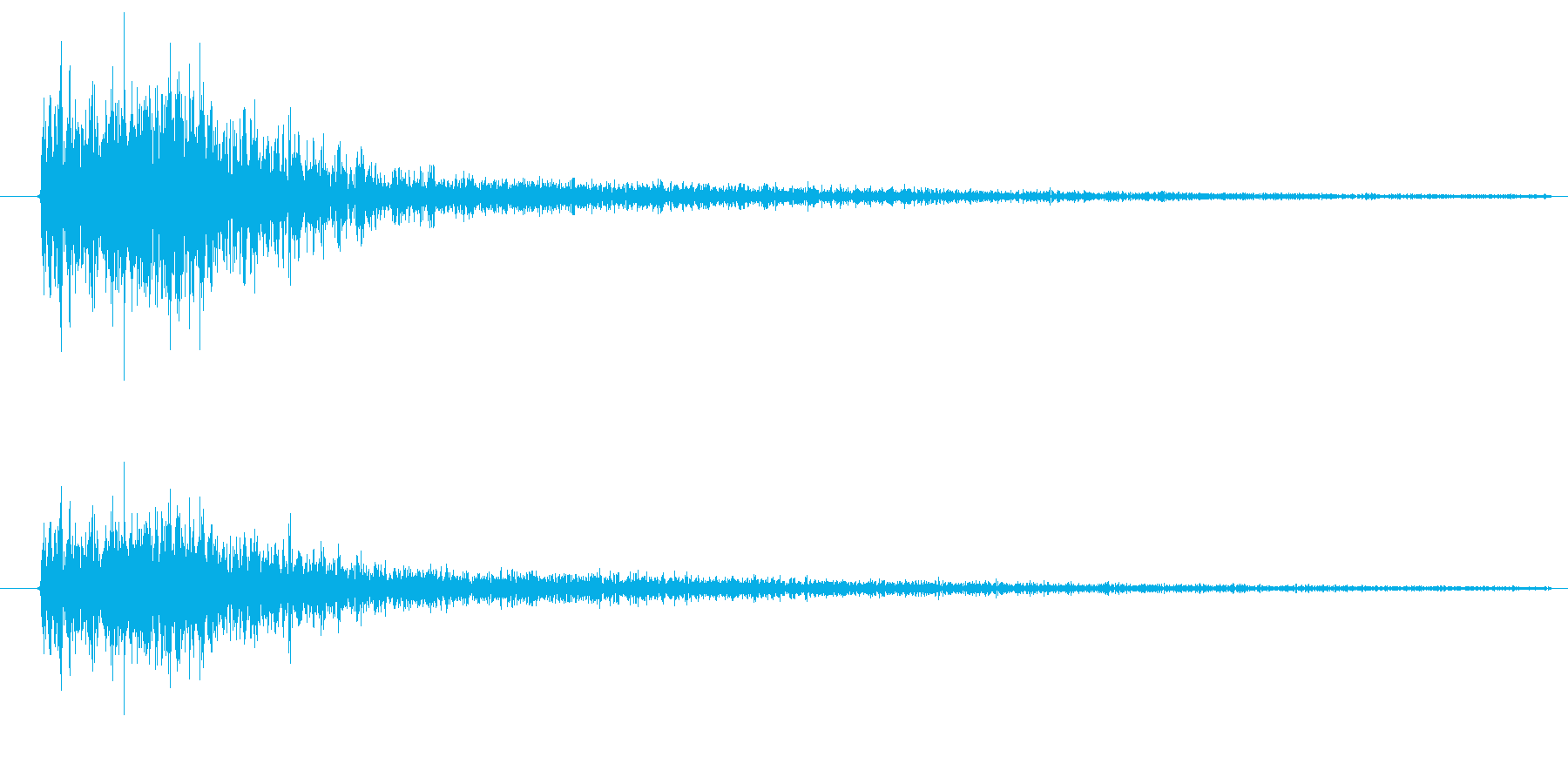 ズバッ、という刃物で斬りつける音ですの再生済みの波形