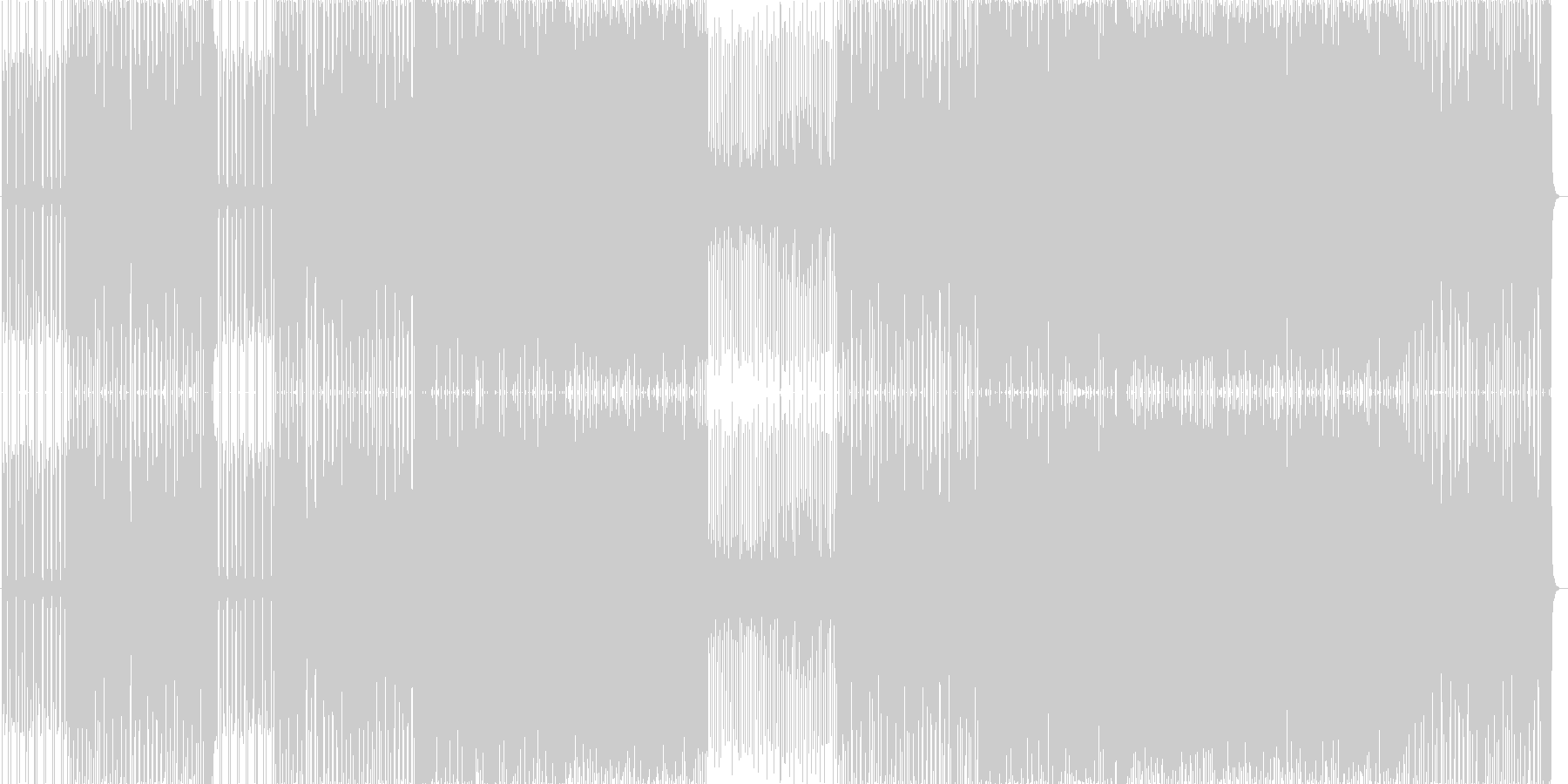 コミカルなダンス曲の未再生の波形
