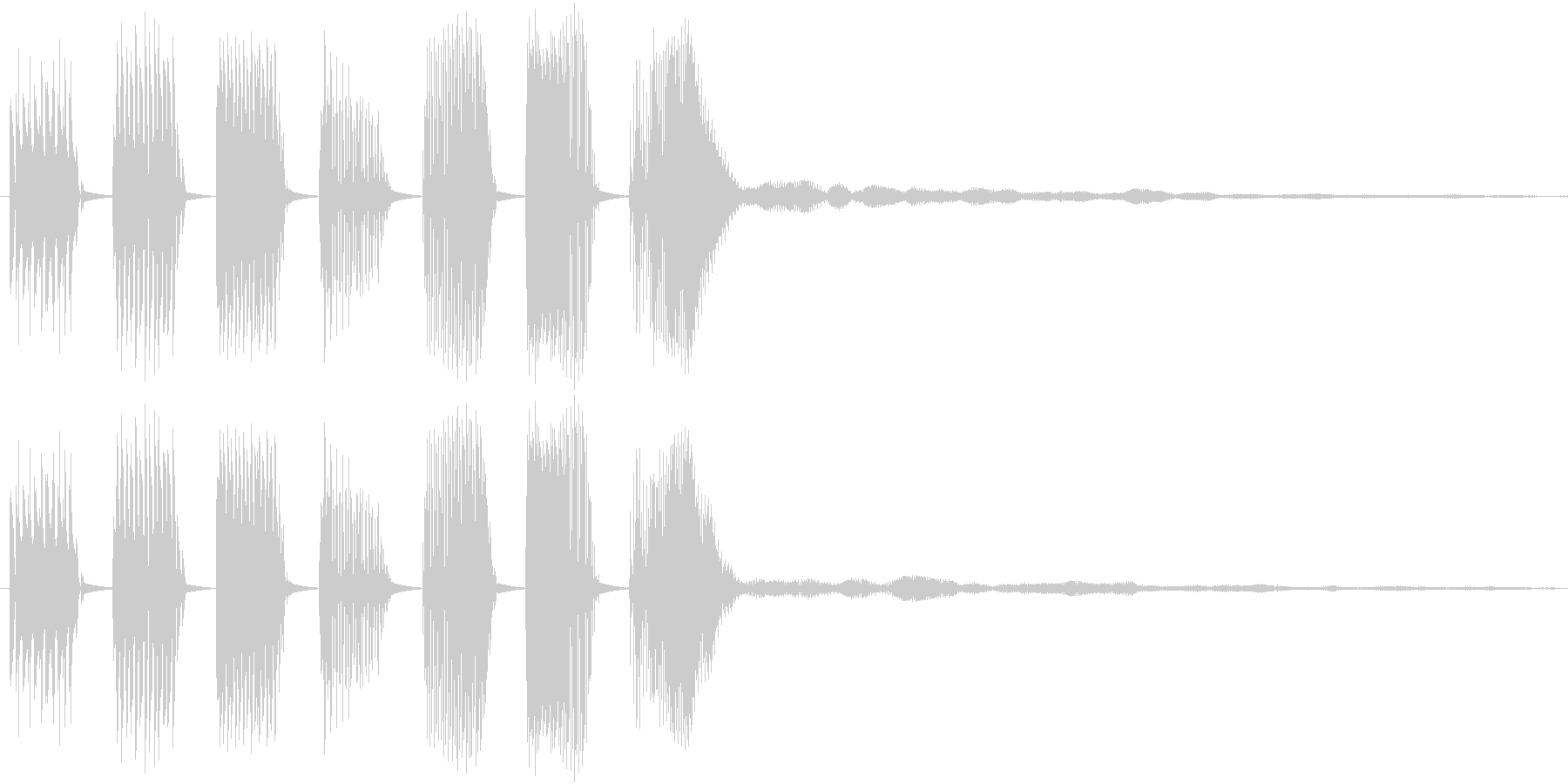 【クイズ】キレの良い出題音2(残響付)の未再生の波形