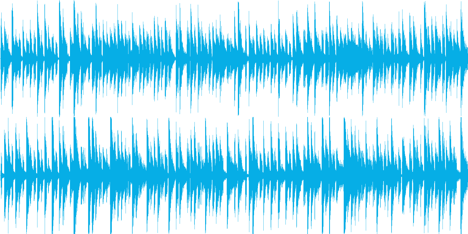 電子的な音で繰り返される楽曲です。の再生済みの波形